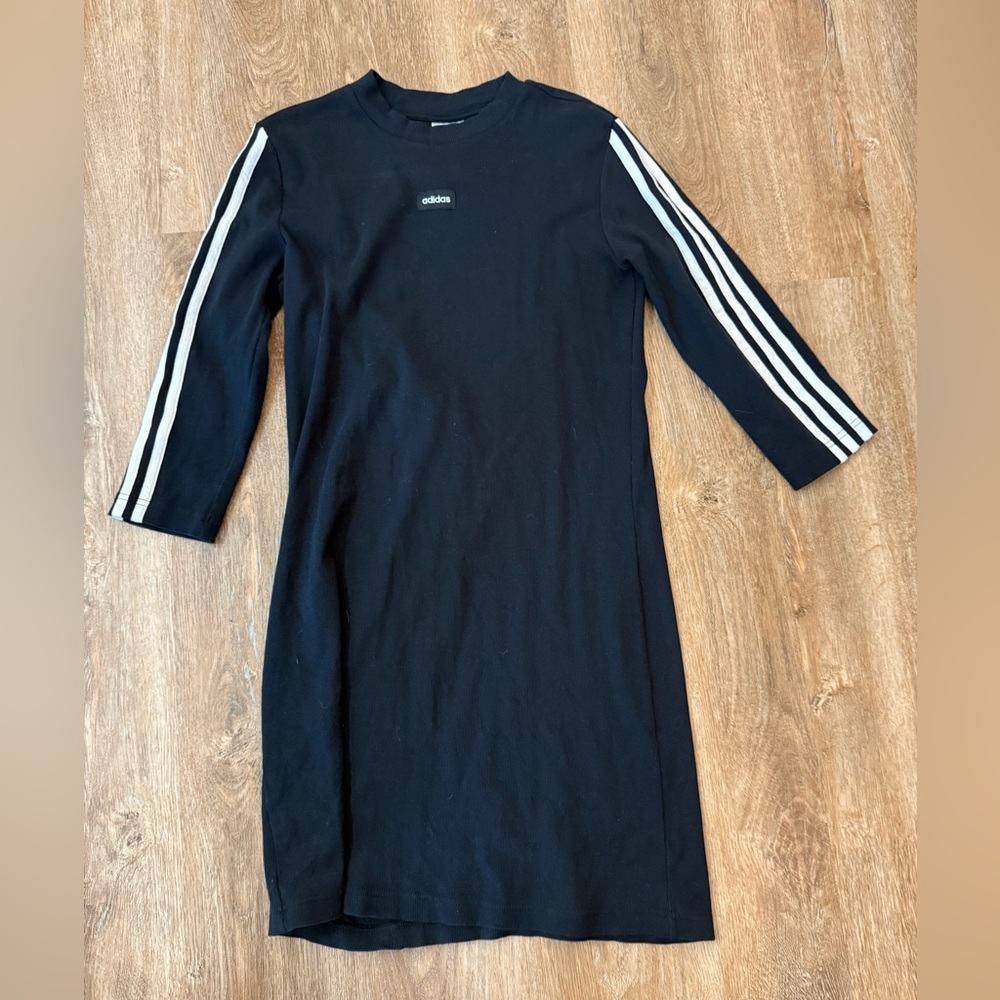 Adidas Women's Black Dress with White Stripes NWOT